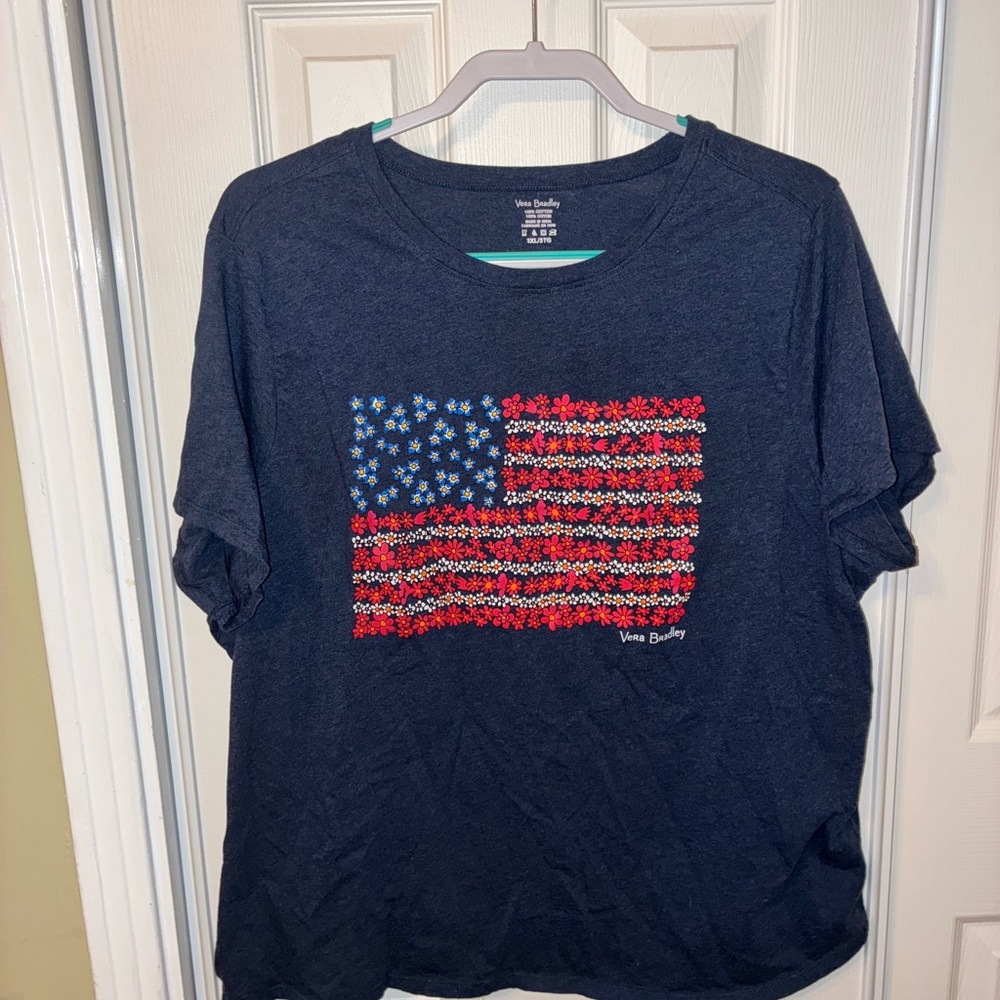 Vera Bradley Blue Cotton T-Shirt